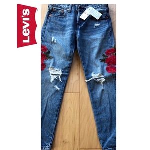 Levi’s 501 Cropped Taper Jeans Sz 24x26